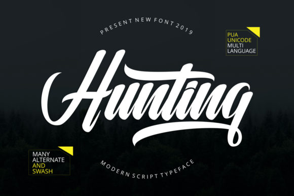 Hunting: A Unique Script Font for Brand Identity