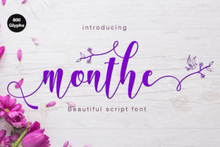 Monthe: A Modern Calligraphy Font for Web Design